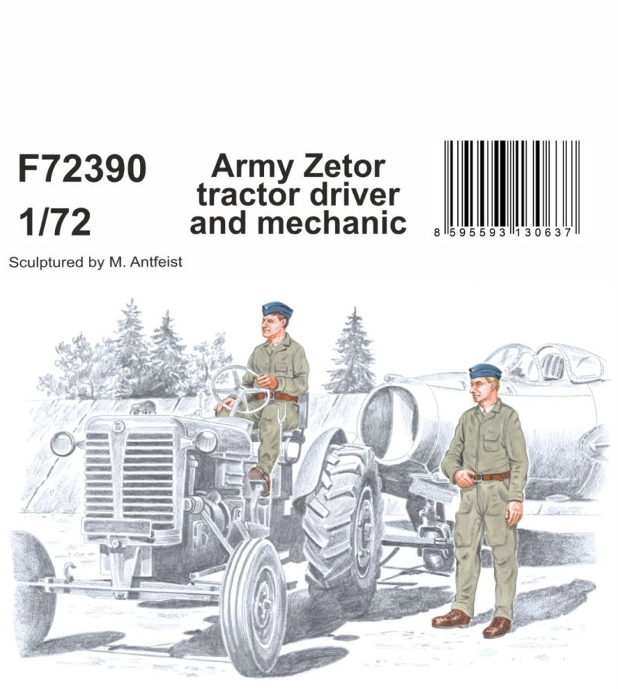 1/72 Army Zetor tractor driver & mechanic (2 fig.)