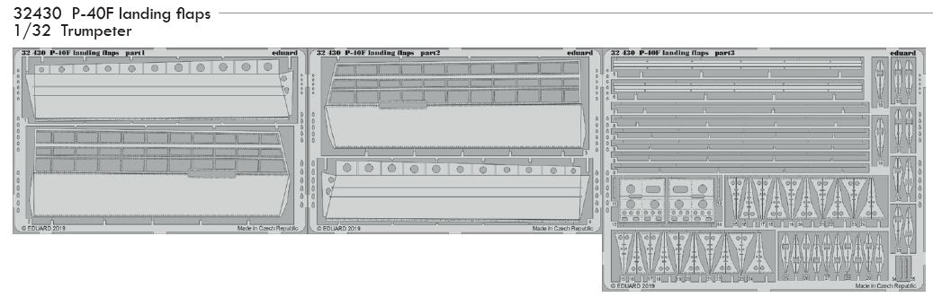 Fotografie 1/32 P-40F landing flaps (TRUMPETER)