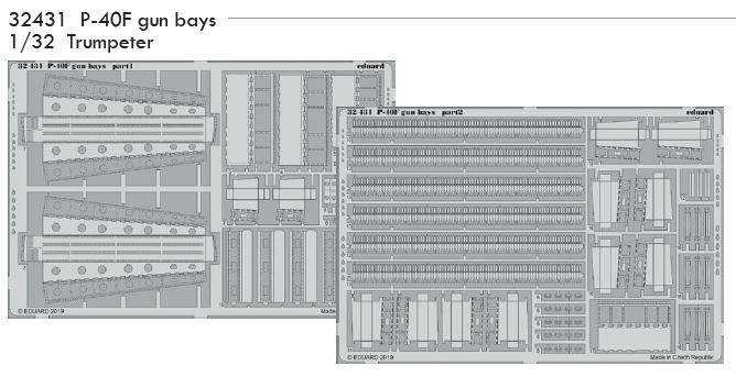 Fotografie 1/32 P-40F gun bays (TRUMPETER)