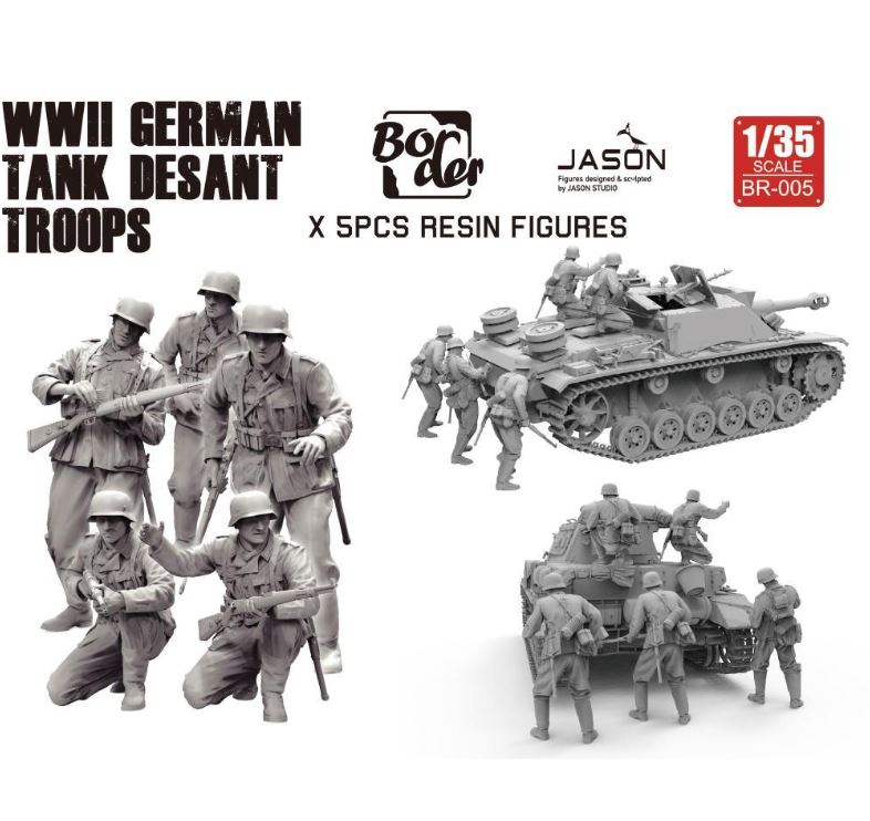 1/35 WWII German Tank Desant Troops