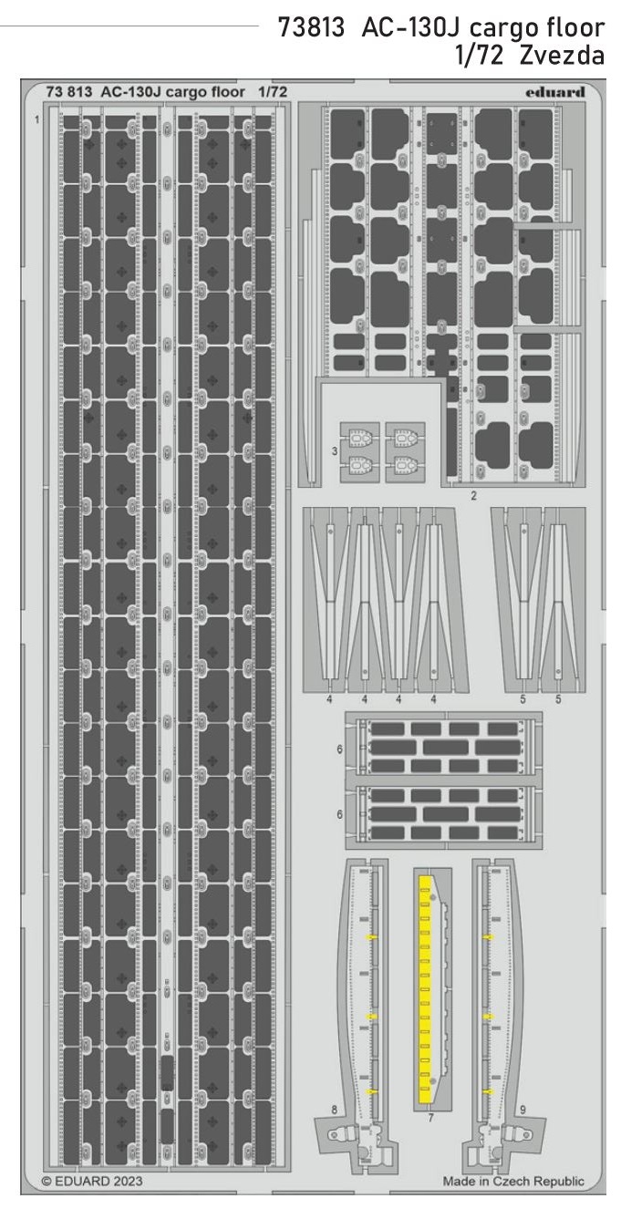 Fotografie 1/72 AC-130J cargo floor (ZVEZDA)