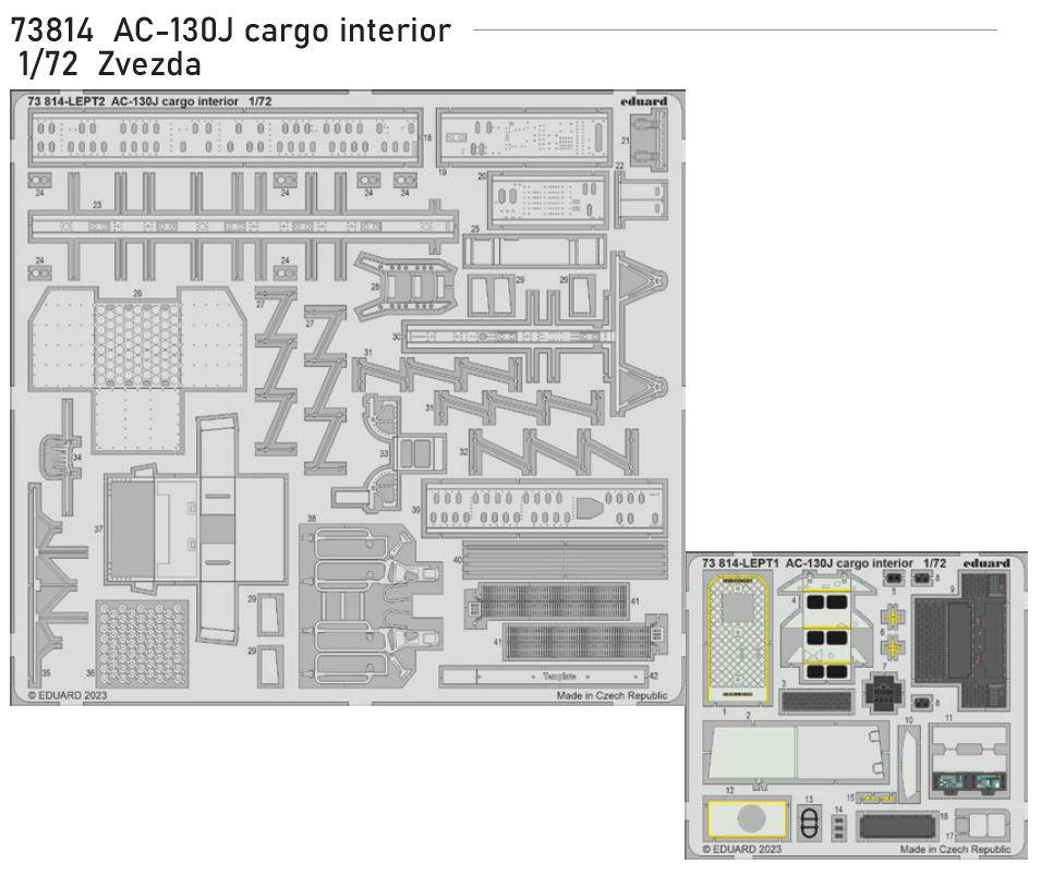1/72 AC-130J cargo interior (ZVEZDA)