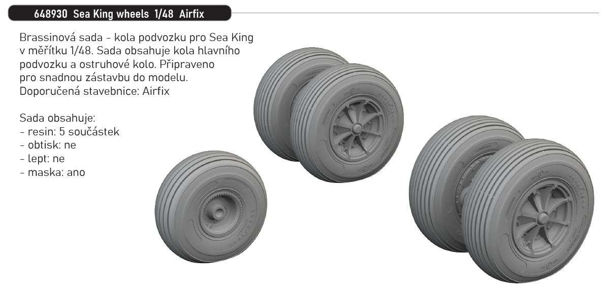 1/48 Sea King wheels (AIRFIX)