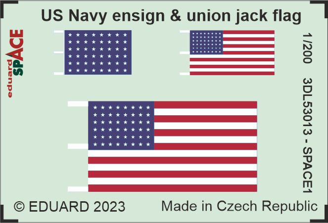 1/350 US Navy ensign & union jack flag SPACE