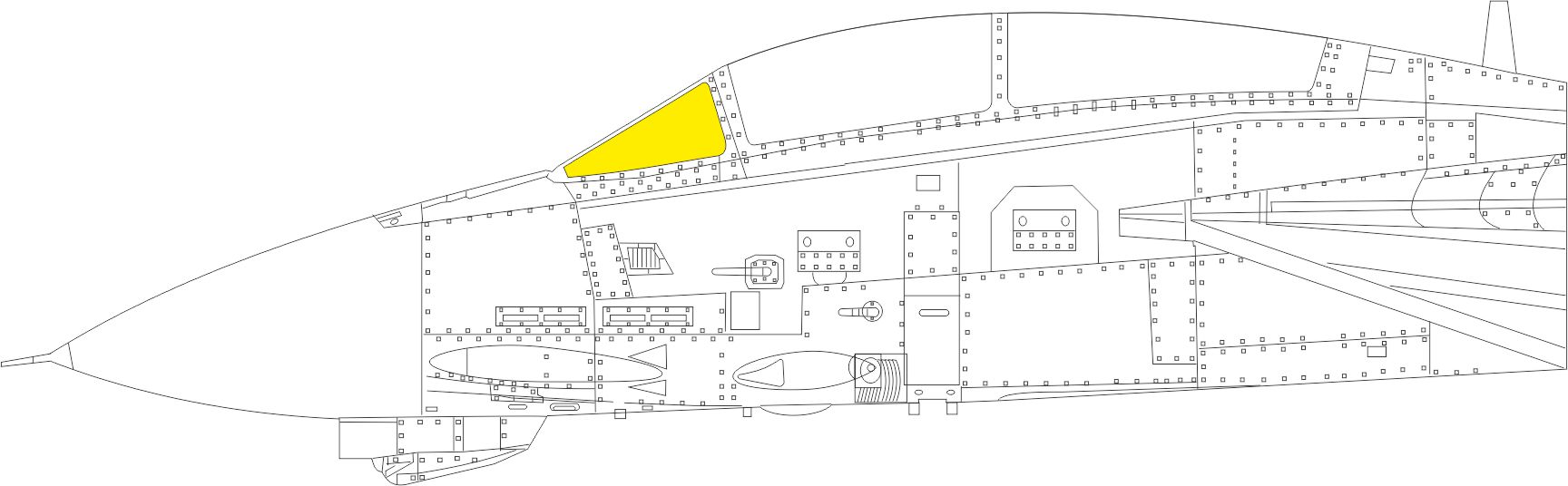 1/48 F-14B windshield Tface (GREAT WALL HOBBY)