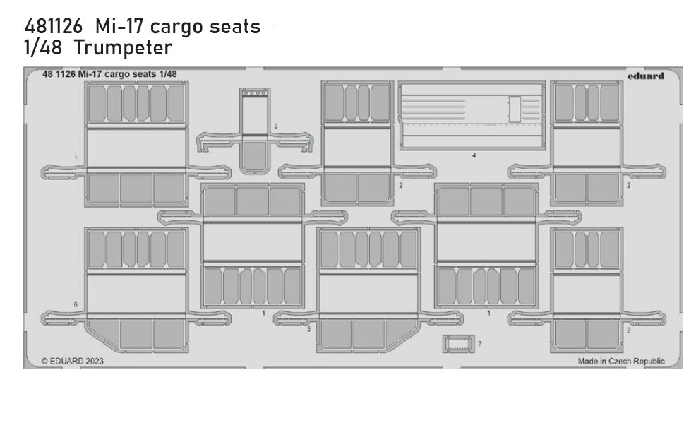 1/48 Mi-17 cargo seats (TRUMPETER)
