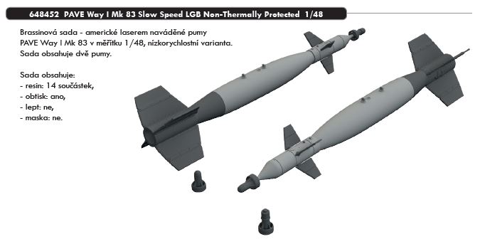1/48 PAVE Way I Mk 83 Slow Speed LGB Non-Thermally Protected