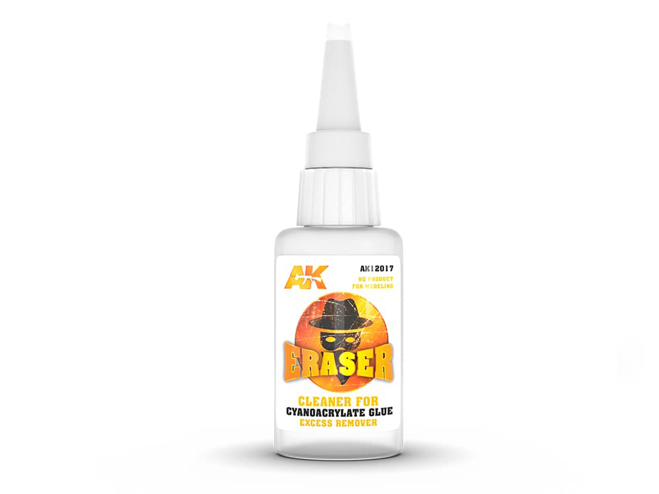 Fotografie AK Glues & Cement ERASER CLEANER FOR CYANOCRYLATE (EXCESS REMOVER)
