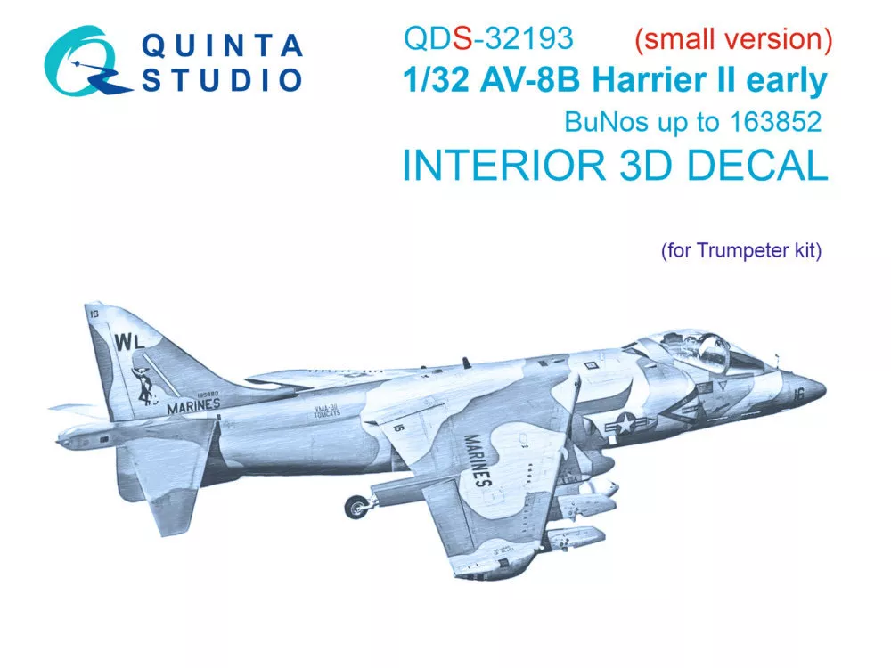 1/32 AV-8B Harrier II early 3D-Print.&col.Interior