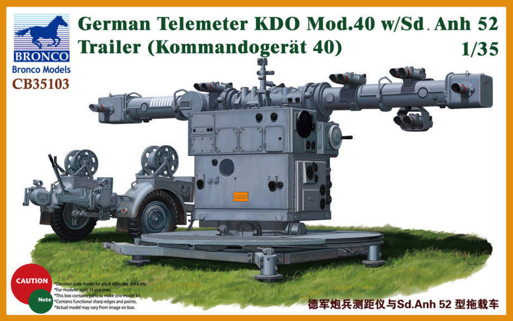 Fotografie 1/35 German Telemeter KDO Mod.40 w/Sd.Anh 52 Trailer (Kommando-Gerät 40)