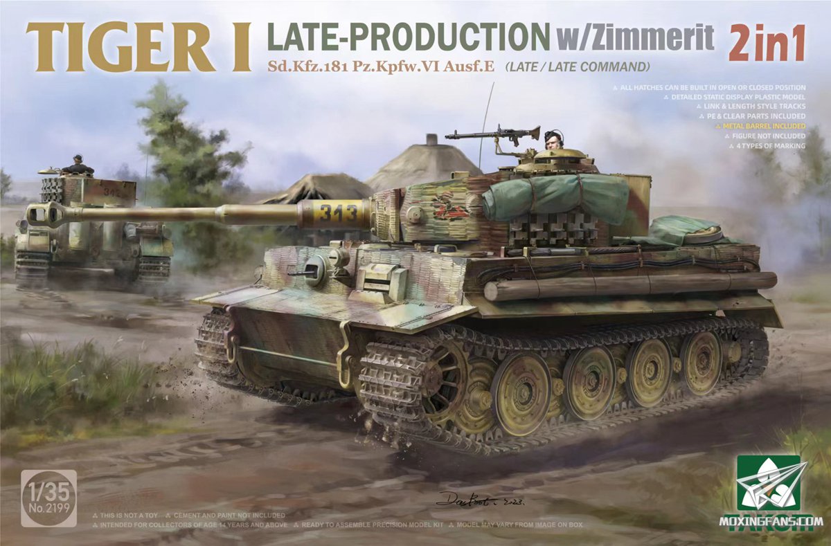 Fotografie 1/35 Tiger I Late Production w/zimmerit Sd.Kfz. 181 Pz.Kpfw. VI Ausf. E (Late/Late Command)