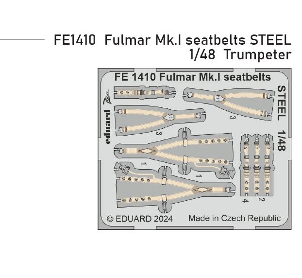 Fotografie 1/48 Fulmar Mk.I seatbelts STEEL (TRUMPETER)