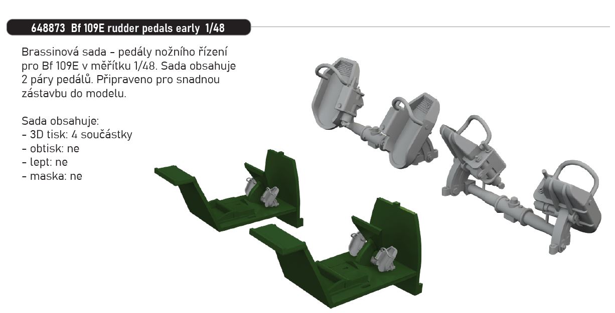 1/48 Bf 109E rudder pedals early