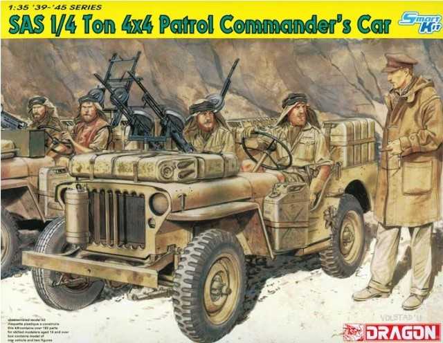 Model Kit military 6724 - SAS 1/4-TON 4X4 PATROL COMMANDER'S CAR (1:35)