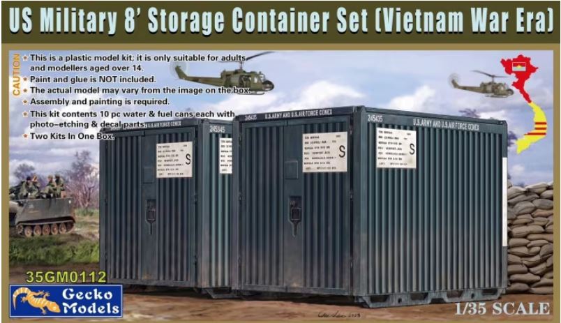 1/35 US Military 8' Storage Container Set (Vietnam War)