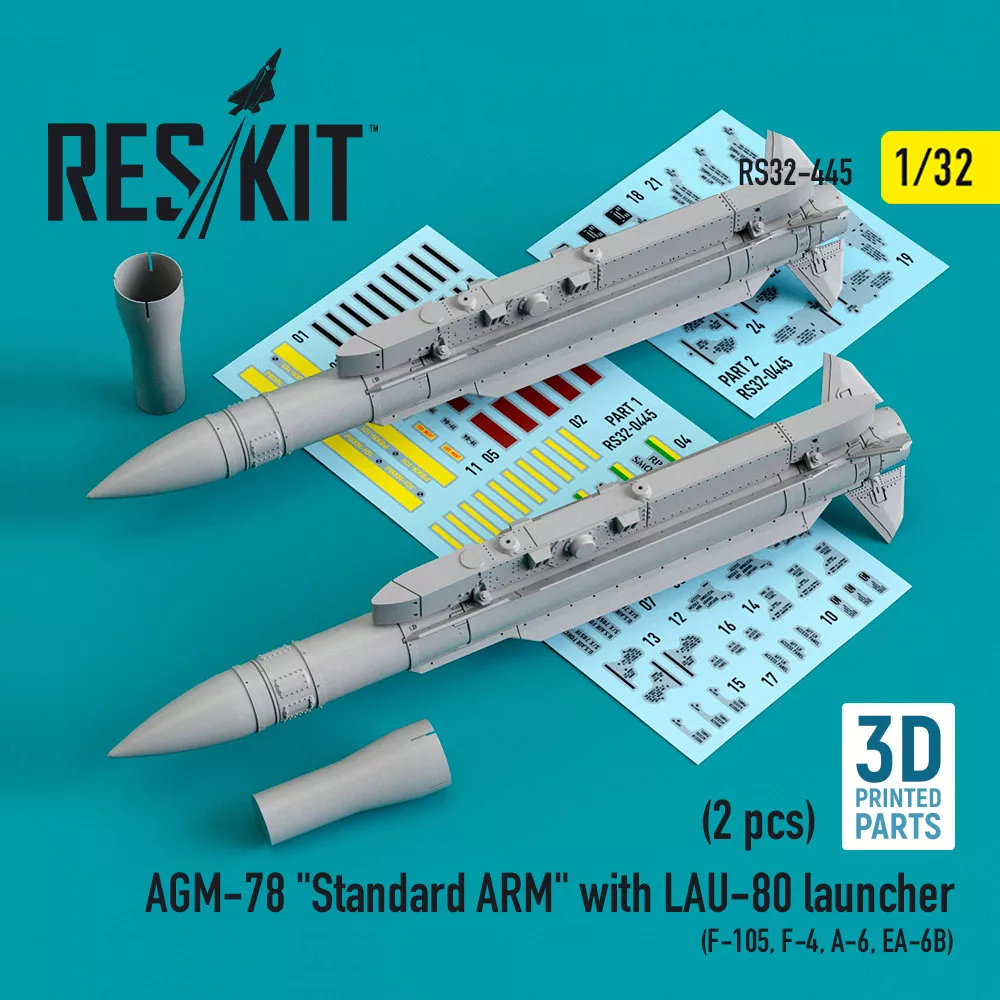 1/32 AGM-78 'Standard ARM' w/ LAU-80 launcher (2x)