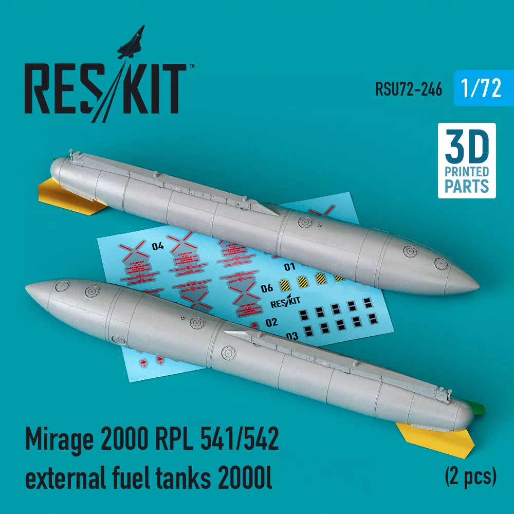1/72 Mirage 2000 RPL 501/502 ext.fuel tanks 2000l