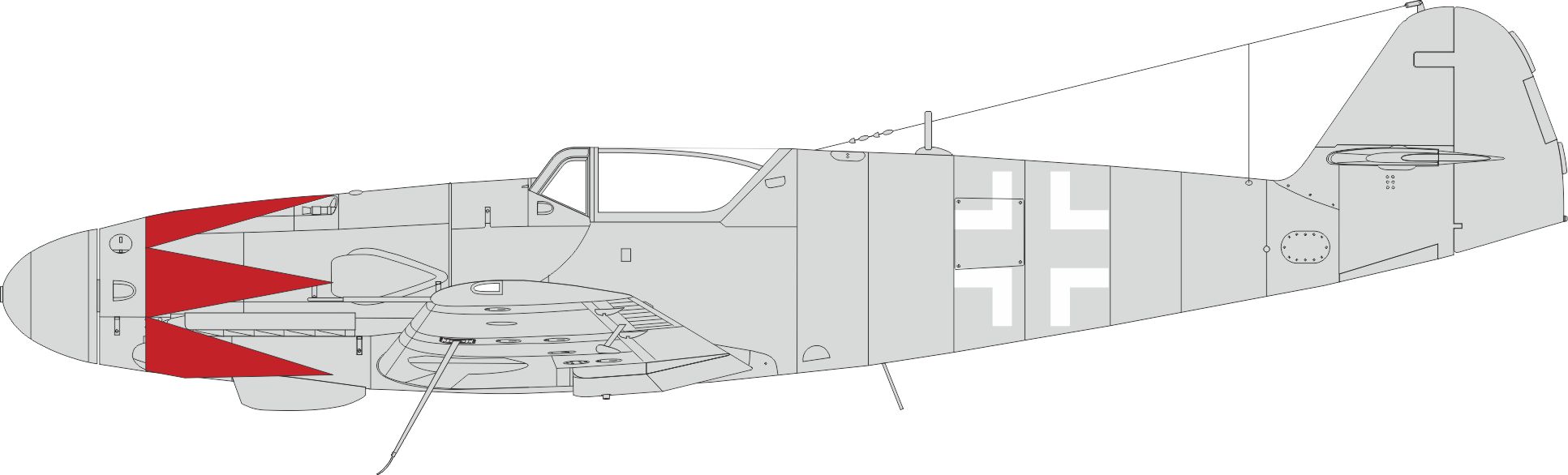 1/48 Bf 109K-4 tulip pattern & national insignia