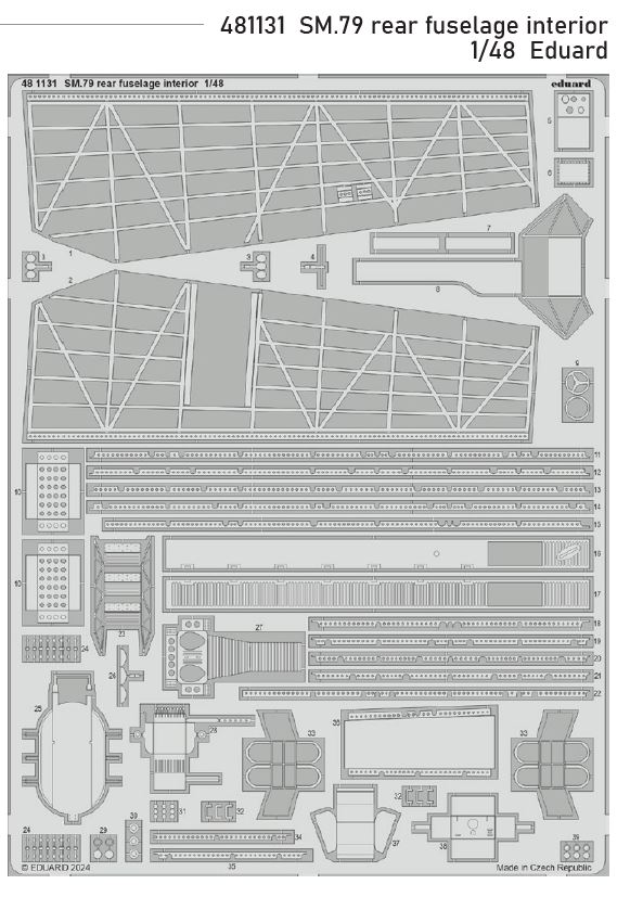 Fotografie 1/48 SM.79 rear fuselage interior (EDUARD)