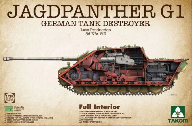 German Tank Destroyer Jagdpanther G1 Late production 1/35