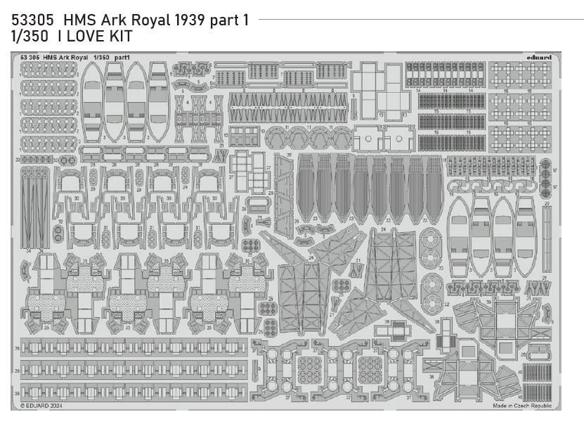 1/350 HMS Ark Royal 1939 part 1 (I LOVE KIT)