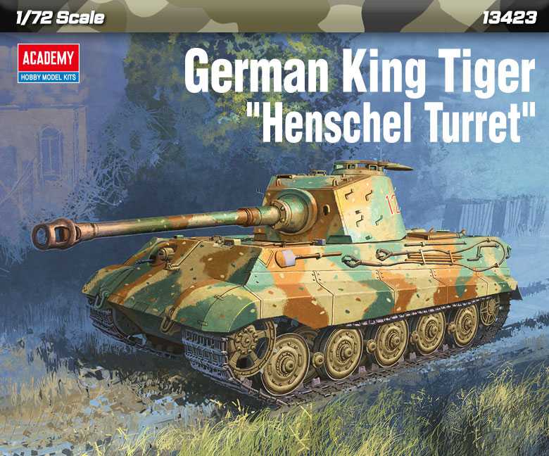 Fotografie Model Kit tank 13423 - German King Tiger "Henschel Turret" (1:72)