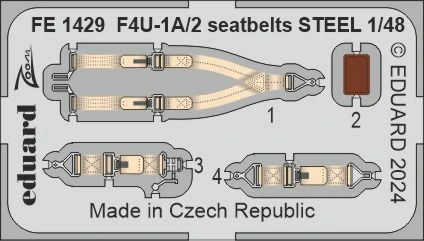 Fotografie 1/48 F4U-1A/2 seatbelts STEEL (MAGIC FACTORY)