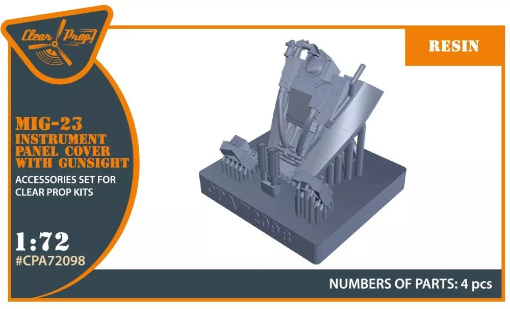 1/72 MiG-23 Instrument panel cover w/ gunsight