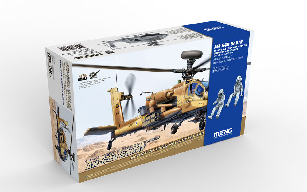 1/35 Boeing AH-64D Saraf Heavy Attack Helicopter (Israeli Air Force) Special Edition (obsahuje 2 resinové figury)
