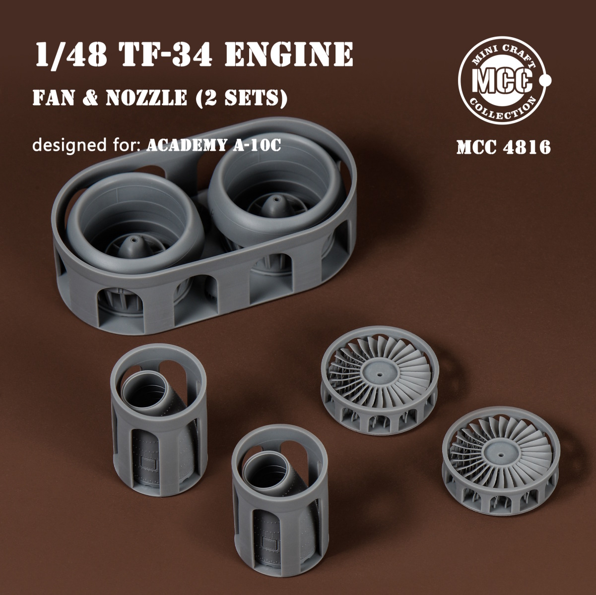 Fotografie 1/48 A-10C Thunderbolt II engine Fan blades and Nozzles for Academy