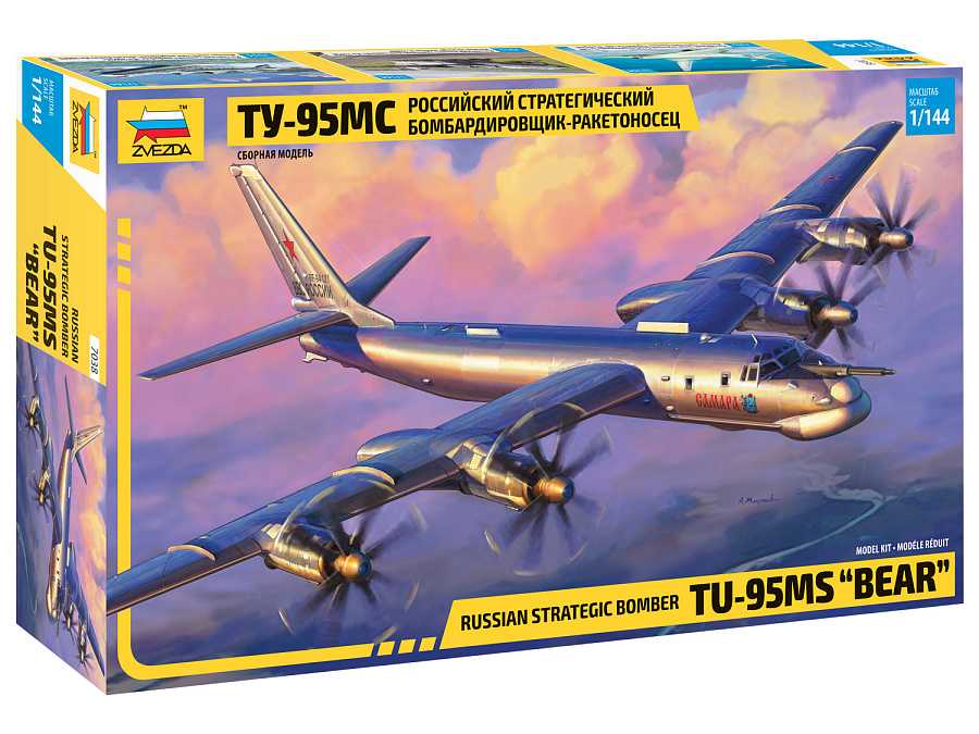 Fotografie Model kit letadlo 7038 - Tu-95 Soviet turboprop strategic bomber (1:144)