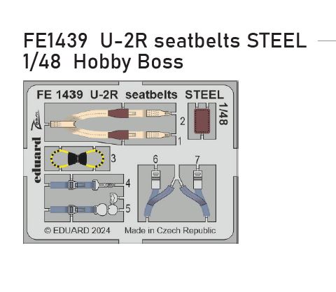 1/48 U-2R seatbelts STEEL (HOBBY BOSS)