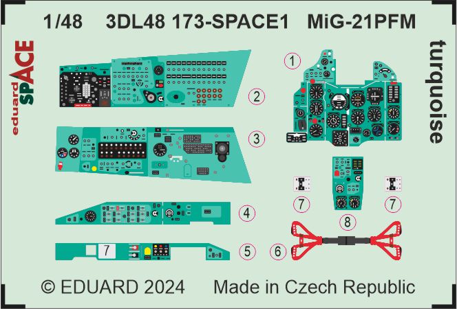 1/48 MiG-21PFM turquoise SPACE (EDUARD)