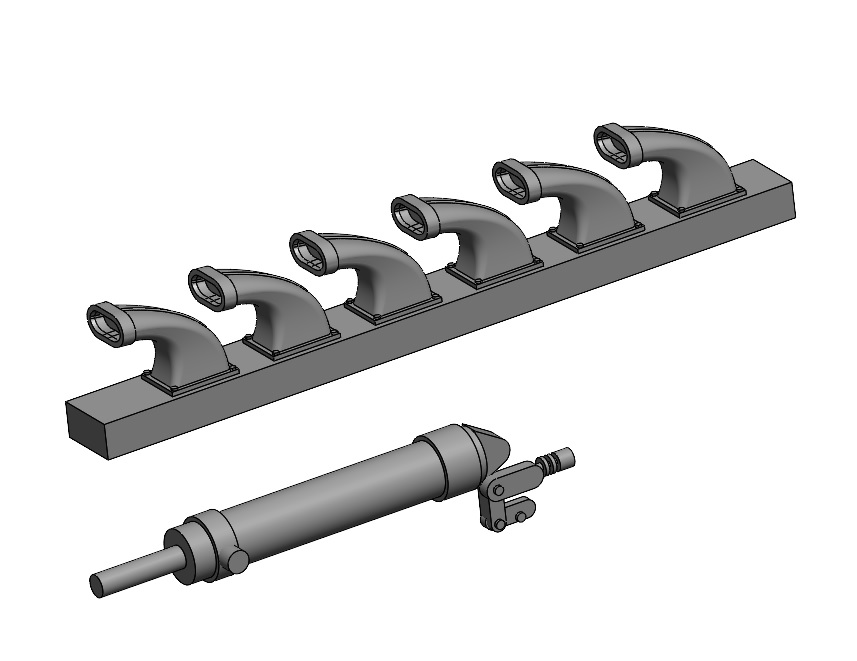 1/72 Me 109F/G Exhausts and hydraulic cylinder for undercarriage for Eduard kits