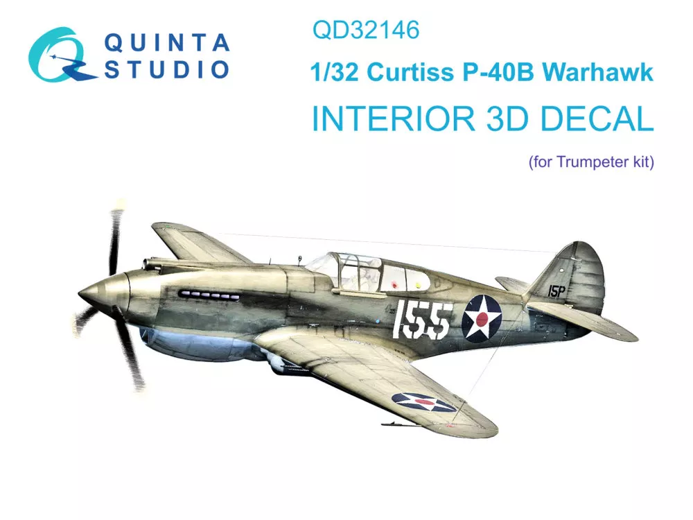 1/32 P-40B Warhawk 3D-Print.&col.Interior (TRUMP)