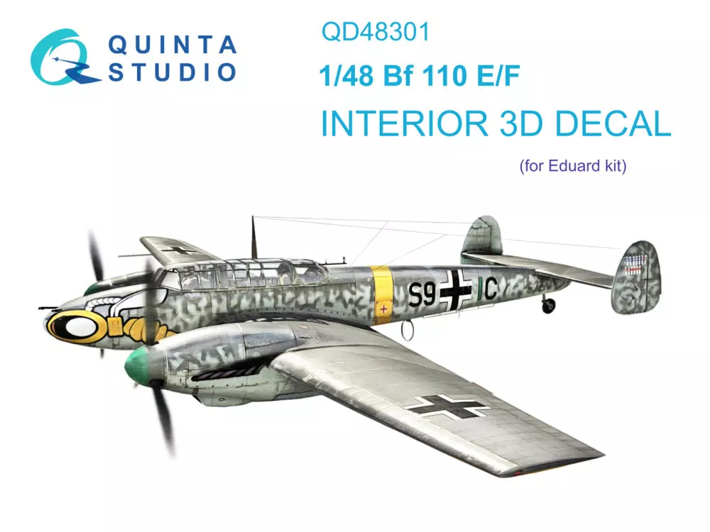 1/48 Bf 110E/F 3D-Print.&col.Interior (EDU)