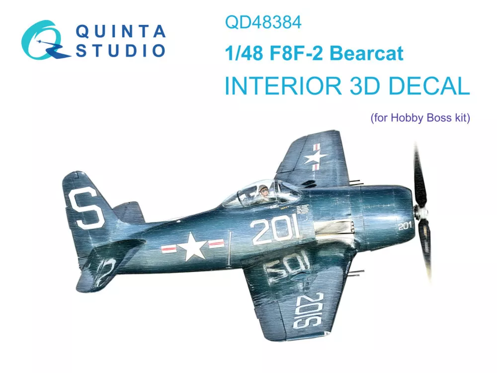 1/48 F8F-2 Bearcat 3D-Print.&col.Interior (HOBBYB)