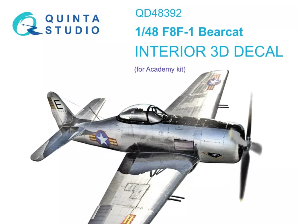 1/48 F8F-1 Bearcat 3D-Print.&col.Interior (ACAD)