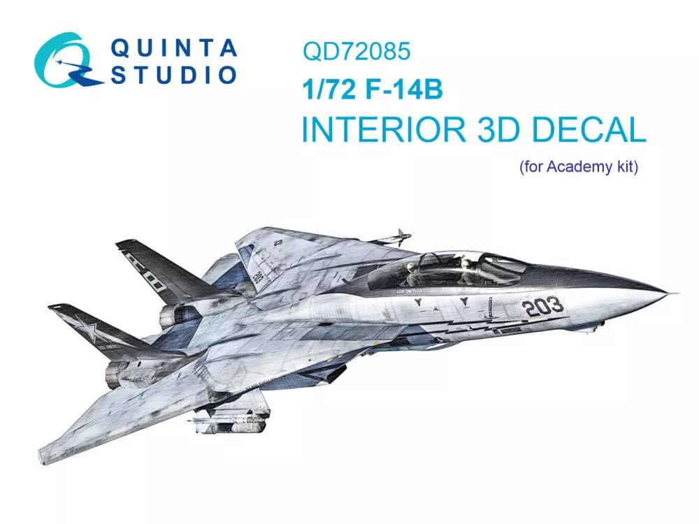 1/72 F-14B 3D-Print.&col.Interior (ACAD)