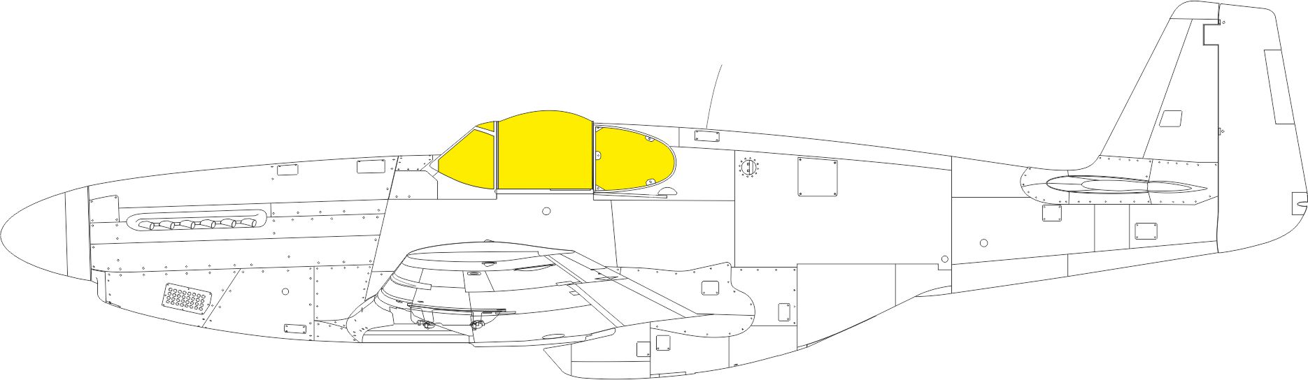 1/48 P-51B/C Malcolm Hood canopy Tface (EDUARD)