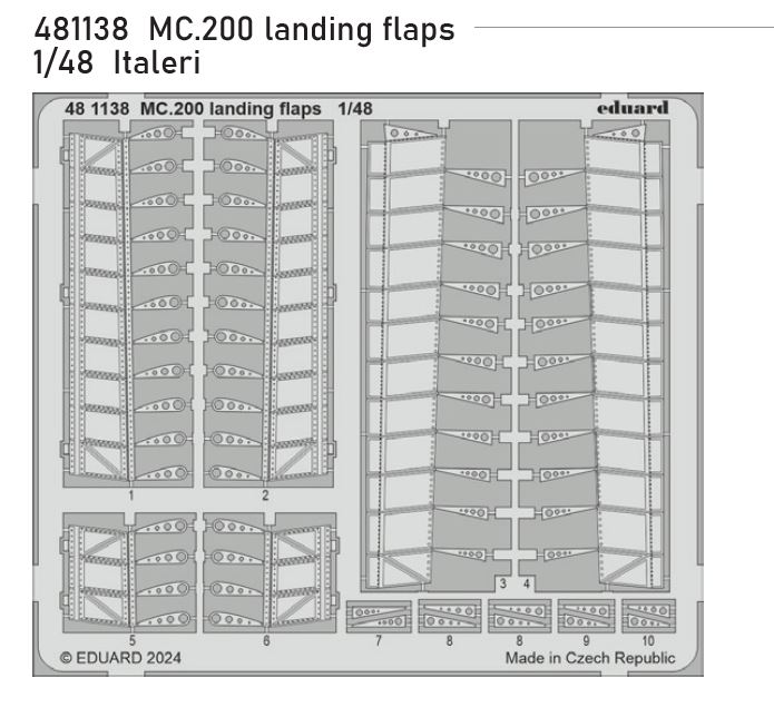 1/48 MC.200 landing flaps (ITALERI)