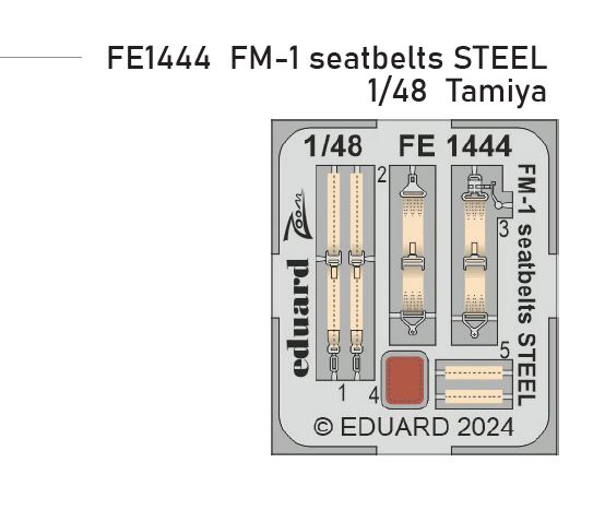 1/48 FM-1 seatbelts STEEL (TAMIYA)