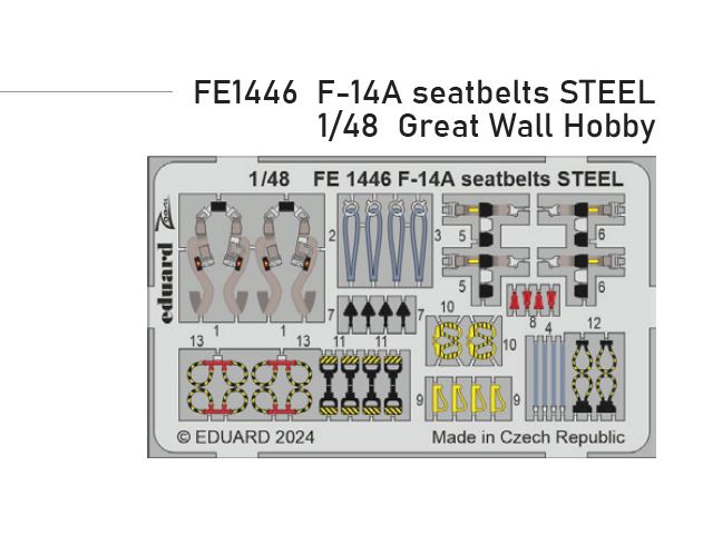 1/48 F-14A seatbelts STEEL (GREAT WALL HOBBY)