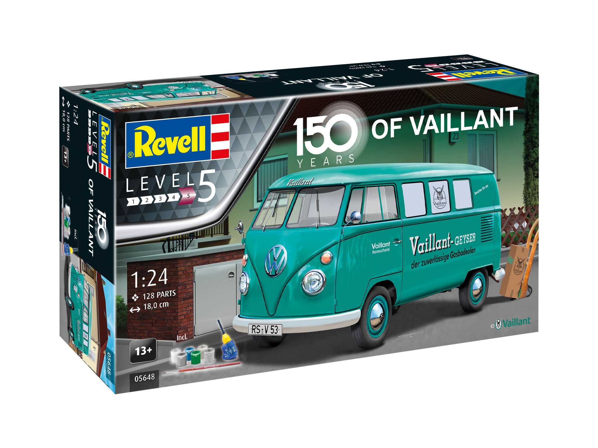 Fotografie Gift-Set auto 05648 - 150 Years of Vaillant (VW T1 Bus) (1:24)