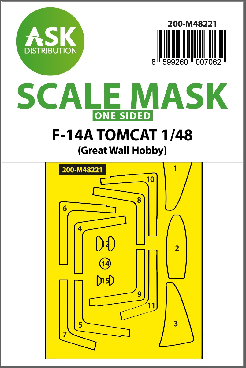 Fotografie 1/48 F-14A Tomcat one-sided express fit mask for GWH