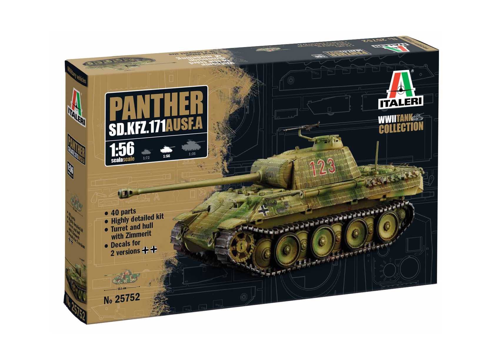 Model Kit tank 25752 - Sd. Kfz. 171 Panther Ausf. A (1:56)