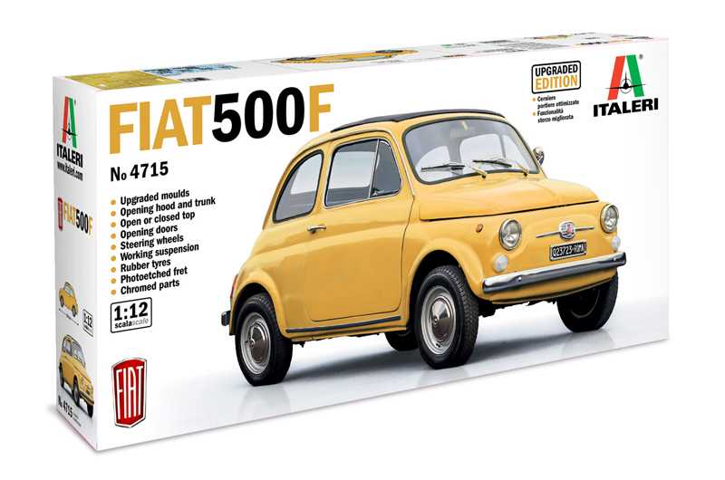 Fotografie Model Kit auto 4715 - FIAT 500 F 1968 upgraded edition (1:12)