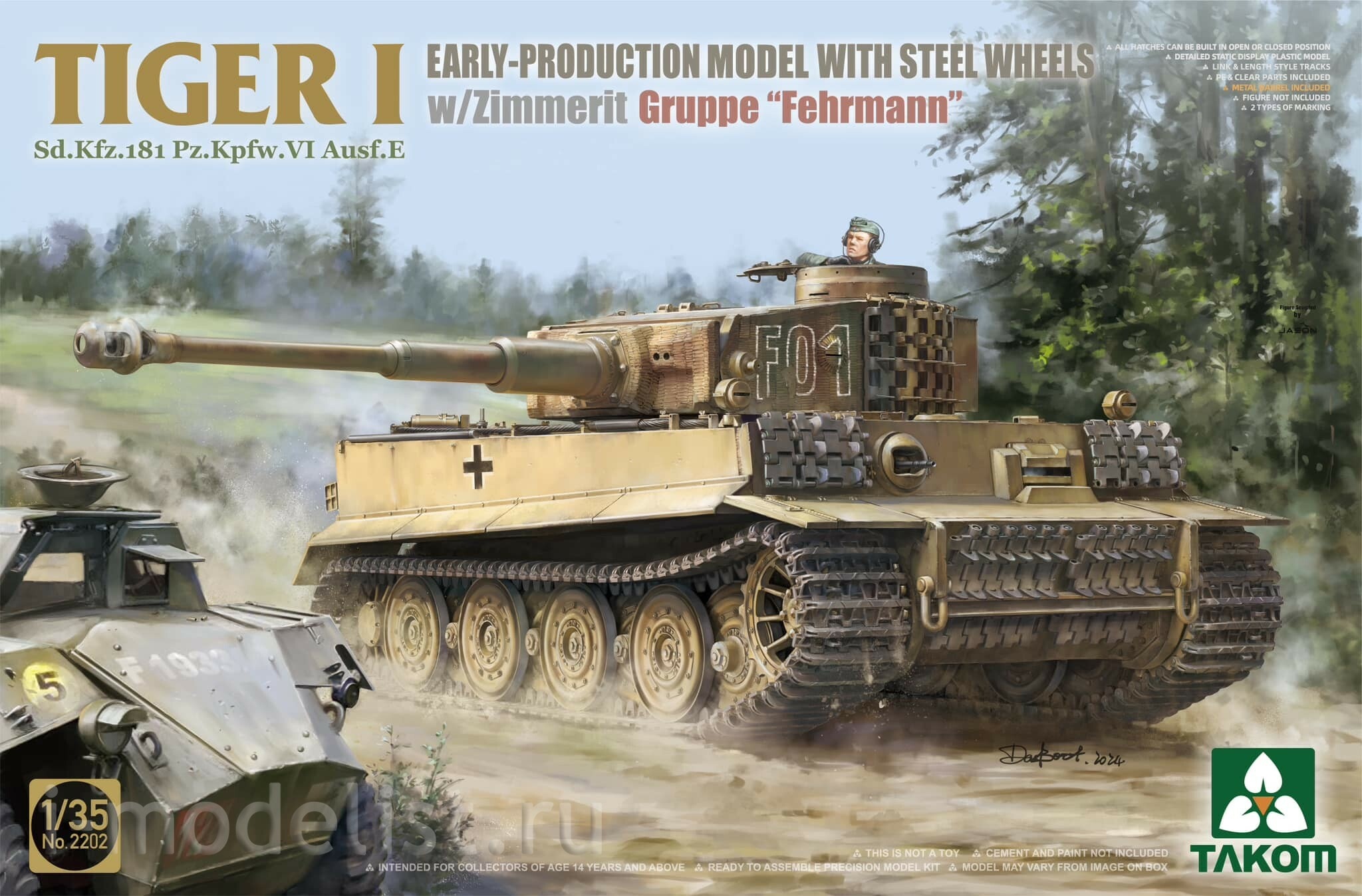 Fotografie 1/35 Tiger I Early Production with Steel Wheels w/zimmerit - Sd.Kfz. 181 Pz.Kpfw. VI Ausf. E Gruppe "Fehrmann"