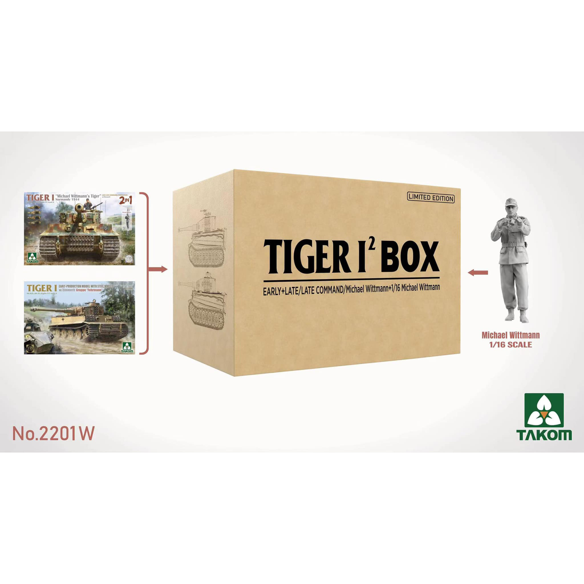 1/35 TIGER I BIG BOX 2 kits & 1:16 M. Wittmann figure