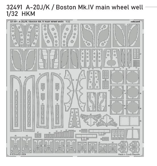 1/32 A-20J/K / Boston Mk.IV main wheel well (HKM)